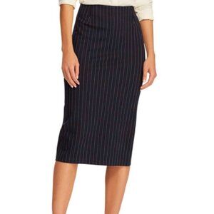 Pinstripe Midi Skirt